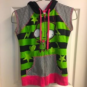 Invader Zim GIR short sleeve hoodie